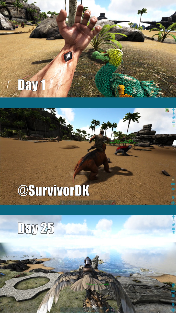 I survived 25 days in Ark on Ragnarok!