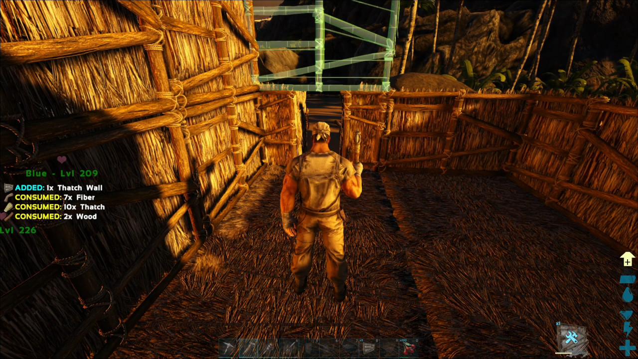 Ark Ragnarok - SurvivorDK Building a Thatch Hut