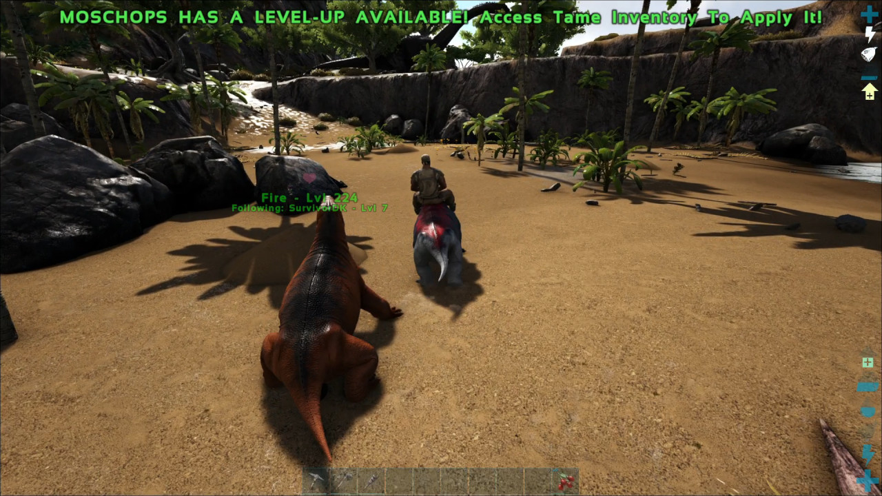 Ark Ragnarok - SurvivorDK Riding a Moschops